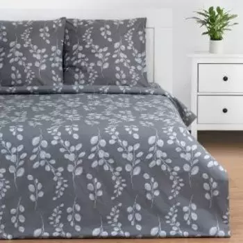 Комплект постельного белья Этель Эвкалипт, Евро, поплин