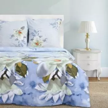 Комплект постельного белья Этель Кувшинки, 2-сп, бязь, хлопок 125 г/м2