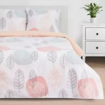Комплект постельного белья Этель Leaves, 1.5-сп, нав. 70х70 см, поплин