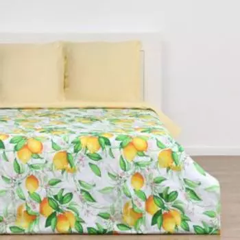 Комплект постельного белья Этель Лимонное утро, Евро, нав. 70х70 см, бязь, хлопок 125г/м