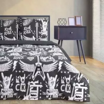 Комплект постельного белья Этель Rock-Roll, 2-сп, нав. 70х70 см, бязь, хлопок 125г/м