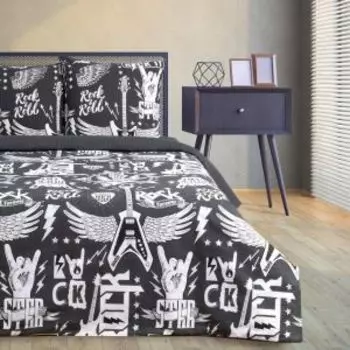 Комплект постельного белья Этель Rock&Roll, 1.5-сп, нав. 70х70 см, бязь