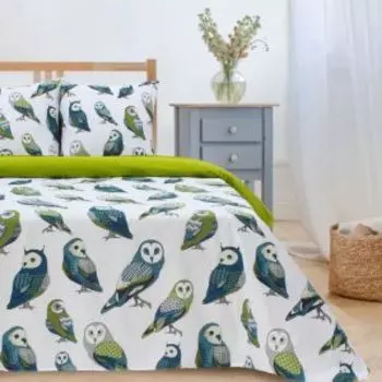 Комплект постельного белья Этель Совушки, Евро, нав. 70х70 см, поплин