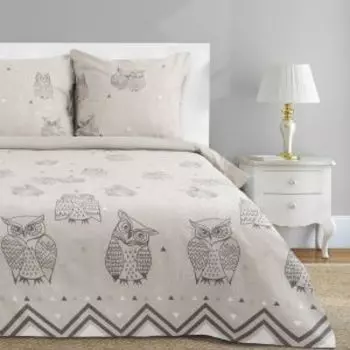 Комплект постельного белья Этель Ушастые совы Вид2, 1.5-сп, нав. 70х70 см, бязь