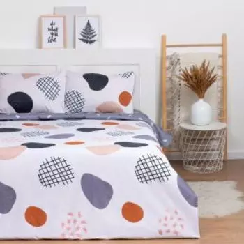 Комплект постельного белья LoveLife Бежевый модерн, Евро, нав. 50х70 см, сатин