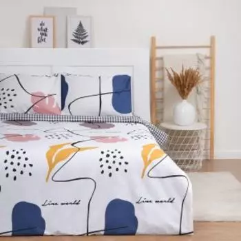 Комплект постельного белья LoveLife Line world, Евро, нав. 50х70 см, сатин