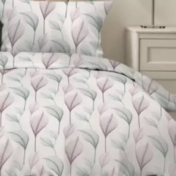 Комплект постельного белья Lovely Cottonika Листья, Евро, нав. 50х70 см, бязь