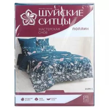 комплект постельного белья Мастерская Снов поплин 2-сп: под.215х175см, прост.220х240см, нав.70х70см-2шт, 100%хл, 112г/м2,диз.21390-1