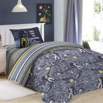 Комплект постельного белья Mona Liza Kids Astronaut, 1.5-сп, нав. 48х70 см, сатин