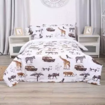 Комплект постельного белья Mona Liza Kids Safari, 1.5-сп, нав. 50х70 см, сатин