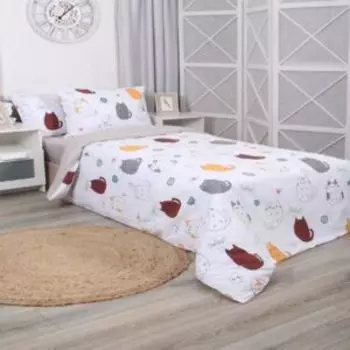 Комплект постельного белья Mona Liza Kids Сats, 1.5-сп, нав. 50х70 см, сатин