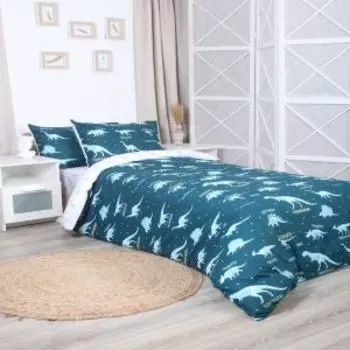Комплект постельного белья Mona Liza Kids Dinosaur dark, 1.5-сп, нав. 50х70 см, поплин