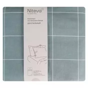 Комплект постельного белья Niteva, 2-сп, поплин, хлопок 112г/м2, диз 21297-1