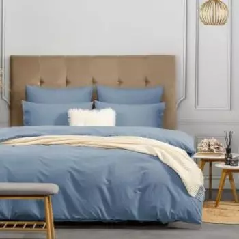 Комплект постельного белья Prime Prive Смоген, Евро, нав. 50х70 и 70х70см, сатин, голубой