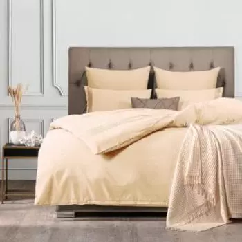 Комплект постельного белья SleepiX Миоко, 1.5-сп, 4 наволочки, сатин, экрю