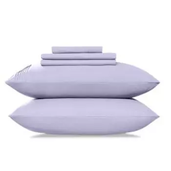 Комплект постельного белья Sleepix Миоко, Дуэт, сатин, бамбук/хлопок, сиреневый