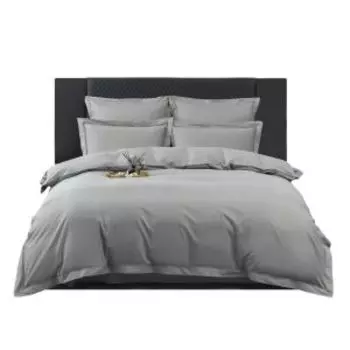 Комплект постельного белья Sofi de Marko Изольда, Евро, макосатин, антрацит