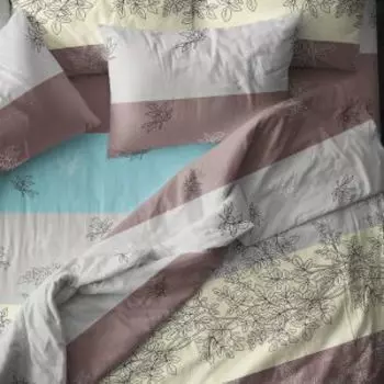 Комплект постельного белья Спал Спалыч Миндаль, Евро, нав. 70х70 см, хлопок 125г/м2