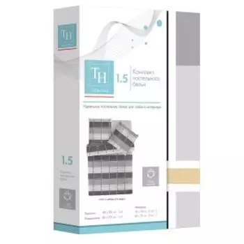 Комплект постельного белья Теодора Клефи, 1.5-сп, нав. 70х70 см, ранфорс