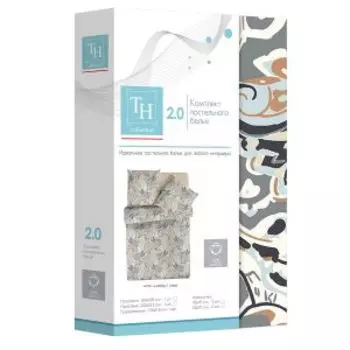 Комплект постельного белья Теодора Лата, 2-сп, нав. 70х70 см, ранфорс