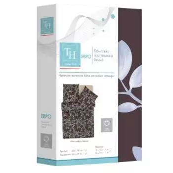 Комплект постельного белья Теодора Милис, Евро, нав. 70х70 см, ранфорс