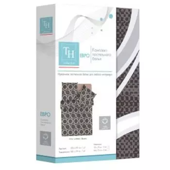 Комплект постельного белья Теодора Вольта, Евро, нав. 70х70 см, ранфорс