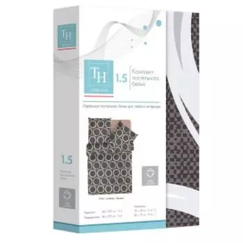 Комплект постельного белья Теодора Вольта, 1.5-сп, нав. 70х70 см, ранфорс