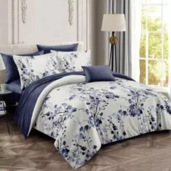 Комплект постельного белья Theodora Азуло, 2-сп, нав. 70х70 см, сатин, хлопок 115г/м2