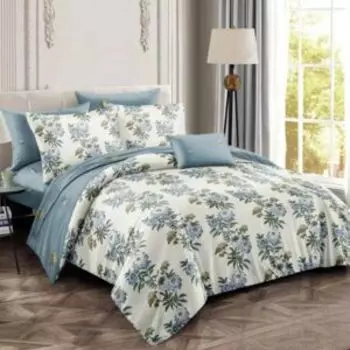 Комплект постельного белья Theodora Блома, Евро, нав. 70х70 см, сатин, хлопок 115г/м2