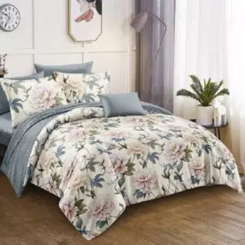 Комплект постельного белья Theodora Элис, Евро, поплин