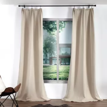 Комплект штор Блэкаут, 150х270 см, 2 шт, ваниль