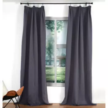 Комплект штор Блэкаут, 150х270 см, 2 шт, темно-серый