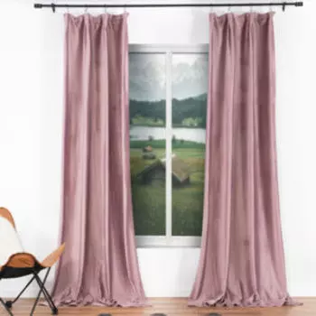 Комплект штор Holland Вельвет, 150х270 см, пудровая роза, 2 шт