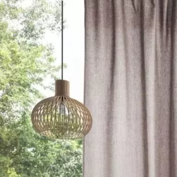 Комплект штор Волшебная ночь Рогожка, 165х270 см, какао/орех, 2 шт