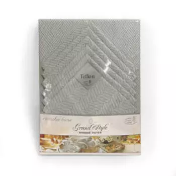 комплект столового белья GRAND STYLE: скатерть 220х150 см, салфетки 35х35 см, 6 шт, рисунок: косички, 88% пэ, 12% хлопок, тефлон