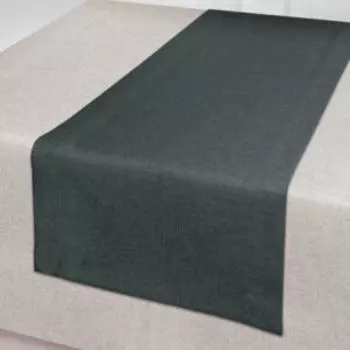 комплект столового белья: скатерть, р-р: 180х150см, цвет натур, дорожка 40х150см. цвет тёмно-серый,плотность 200 г/м2, 100% п/э, тефлон