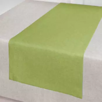 комплект столового белья: скатерть, размер: 180х150см, цвет натуральный, дорожка 40х150см. цвет олива ,плотность 200 г/м2, 100% п/э, тефлон