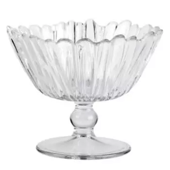 Конфетница на ножке Аврора, 14 см, стекло