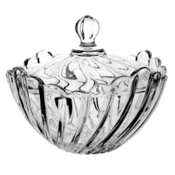 конфетница с крышкой, 19см, стекло