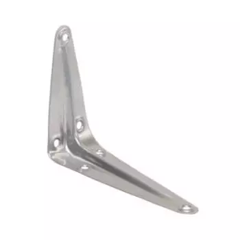 Консоль с 1 ребром жесткости, 200x150 мм, серый, 1 шт