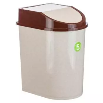 Контейнер для мусора Idea, 5 л, пластик, бежевый мрамор