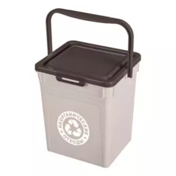 Контейнер для мусора Эконова, 8л, светло-бежевый