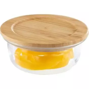 Контейнер круглый Bambu, 400 мл, стекло/бамбук