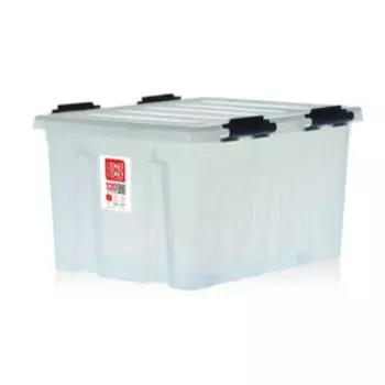 Контейнер на защелках RoxBox, 120 л, прозрачный
