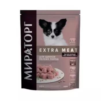 Корм для собак сухой Мираторг c нежной телятиной для щенков мелких пород в возрасте от 1 до 9 месяцев, 0.6 кг