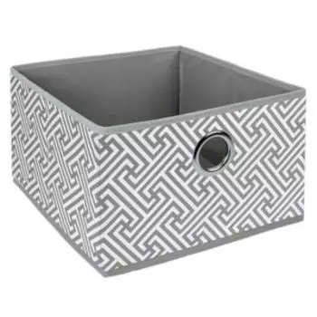 короб д/хранения Орнамент 28х28х18см,серый