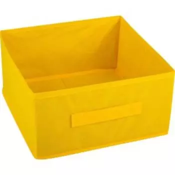 Короб для хранения Рыжий кот, 28х28х14 см, складной, без крышки, спанбонд, желтый
