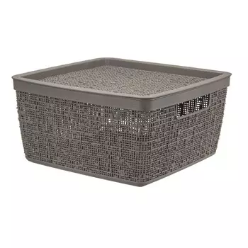 Коробка Idea Бязь с крышкой, 28 х 28 х 14 см, 8 л