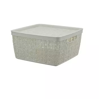 Коробка Idea Бязь с крышкой, 28 х 28 х 14 см, 8 л