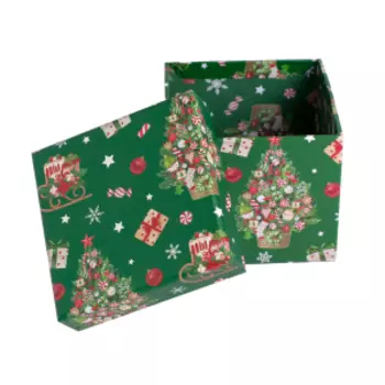 Коробка подарочная NY, квадрат, 22х22х11 см, в ассортименте